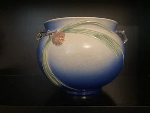 Roseville Pottery Blue Pinecone Jardiniere 632-7 - Picture 1 of 8