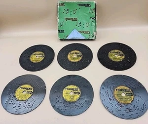 Thorens Music Box Discs Assortment of 6 Discs Made In Switzerland - Picture 1 of 8