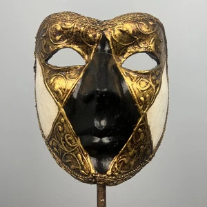 Vintage Venetian Paper Maché Mask Masquerade Carnival Full Face Wall Art - ITALY - Picture 1 of 9