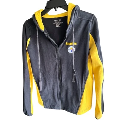 PITTSBURGH STEELERS NFL Cremallera Completa Ajustada Sudadera con Capucha Chaqueta de Fútbol Talla M Foto 1 de 4