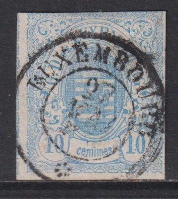 Luxembourg 1859 YV 6 CANC VF / CAT VALUE $25 - image 1 of 2
