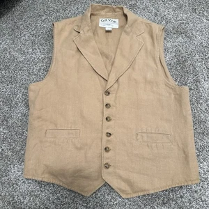 Vintage Orvis beige 100 % Hanf Schnalle Weste Outdoor Jagd Herren Größe Large " - Bild 1 von 7