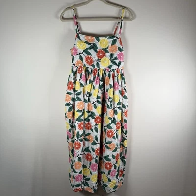 Hanna Anderson Women’s Citrus Fruit Gauze Cotton Spaghetti Strap Sundress Size M - Image 1 of 4