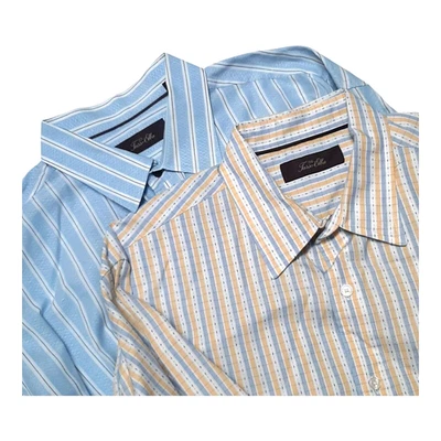 Tasso Elba Dress Shirts Mens Size XL Lot of 2 striped geometric pattern - Image 1 of 4