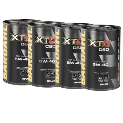 4 Litri Olio Motore Auto Bardahl Bardhal 5W40 XTC C60 acea a3b4 api sn Fullerene - Immagine 1 di 4