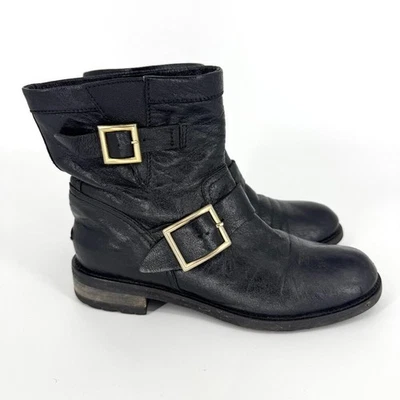 Botines de motociclista con hebilla Jimmy Choo negros talla 37,5 Foto 1 de 4