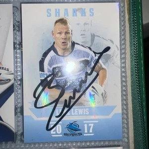 Luke Lewis Signed 2017 Traders Parallel NRL card Cronulla Sharks - Picture 1 of 1