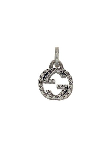 Collana uomo GUCCI SV925 argento GG top ad incastro usata solo