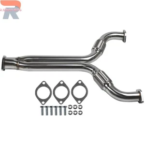 For Nissan 350Z Infiniti G35 03-08 Stainless Y-Pipe 2.5-3" w/Gaskets - Picture 1 of 8