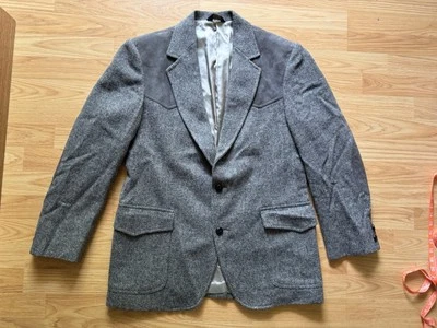 Vintage Pendleton Western Wear Wool Blazer Suede Elbow/Shoulder Patches Size 42 - Image 1 of 4