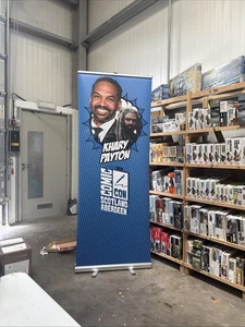 pop up roller banner Walking Dead’s Khary Payton Comic Con Aberdeen Signed - Picture 1 of 8