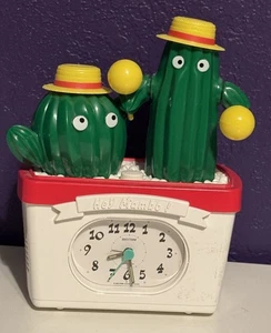 Vintage Cactus Alarm Clock Animated Hey Mambo Rhythm Japan Works Great Rare - Picture 1 of 3