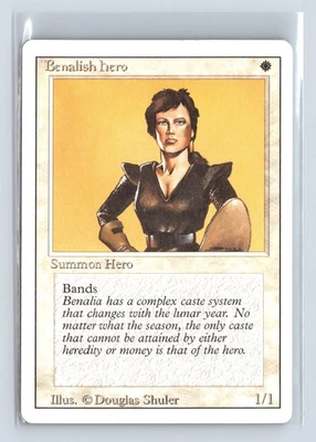 (4x) BENALISH HERO – MTG Magic the Gathering Card – Revised – Common - Image 1 of 4