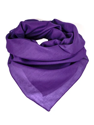 Tuch Halstuch 100% Baumwolle unifarben lila | ca. 100 x100 cm
