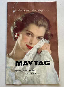 Maytag Washer Owner Manual Highlander VTG 1960 A202 Newton Iowa Washing Machine - Foto 1 di 24