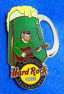 GUITARRISTA SACRAMENTO ST PATRICK VERDE GUINNESS CERVEZA PINTA Hard Rock Café PIN - Imagen 1 de 1