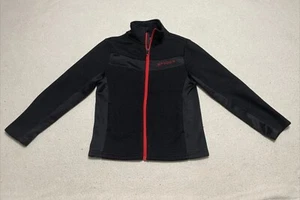 Spyder Jacket Coat Boys Medium 7/8 Black Full Zip Long Sleeve Spell Out Logo - Picture 1 of 9