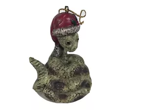 Vintage Large 1994 Rattlesnake Christmas Tree Ornament 3" Tall Unique - Picture 1 of 7