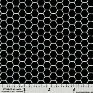 CCG UNIVERSAL 16" x 21" PERF HEXAGON ALUMINUM GRILL GRILLE MESH SHEET SILVER - Bild 1 von 5