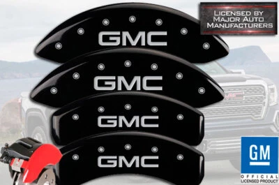 Черные передние + задние крышки суппортов дисковых тормозов MGP 2000-2006 «GMC» Sierra 1500 4x4 - Изображение 1 из 4
