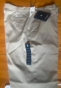 Polo Ralph Lauren NWT Classic pleated fit Light Khaki Tan Pants size 40 X 32 - Picture 1 of 4