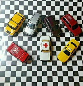 Maisto 1/64 Mixed Lot of 7 Vehicles (Taxi, Medic, Fire, Hummer, Etc) - Picture 1 of 10