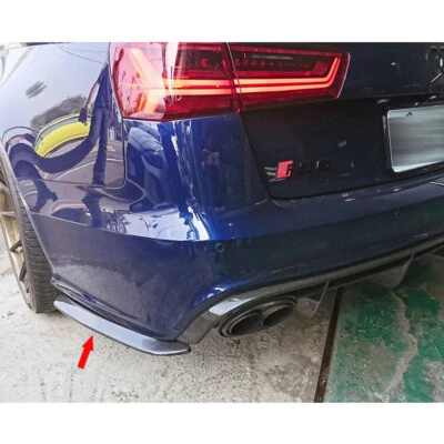 Carbon Fiber For AUDI RS6 C7 5D Avant 2013-2018 Rear Side Splitter Lip Spoiler  Foto 1 de 4
