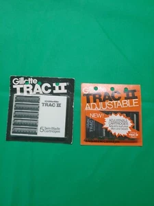 2 X. VTG Gillette Trac II Twin Blades Shaving Cartridges No Bar Codes - Picture 1 of 5