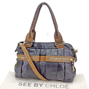 Chloe Shoulder bag Black Brown Woman unisex Authentic Used T2059 - Picture 1 of 6