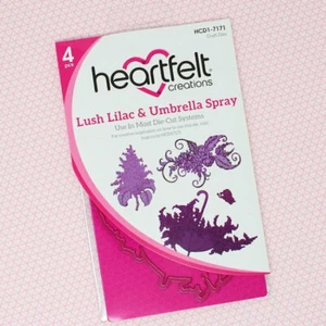 Heartfelt Creations Cut&Emboss Dies Lush Lilac & Umbrella Spray, HCD1 7171 - Picture 1 of 4