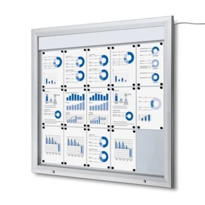 T Schaukasten mit LED-Beleuchtung, 15 x A4, für den Außenbereich - Bild 1 von 4
