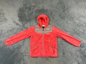 THE NORTH FACE OSO GIRLS JACKET LARGE (14-16) PINK FLEECE FULL ZIP HOODED - Picture 1 of 11
