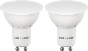 2pk Paul Russells LED Bulb GU10 3w=25w Warm White 235Lm 2700K Non-Dimmable Bulbs - Picture 1 of 8