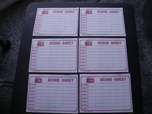 spare Score sheets x 6 double sided for Deal or No Deal board game 2003-2006 - Picture 1 of 1