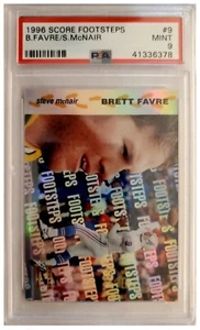 1996 Score Brett Favre McNair FOOTSTEPS graded PSA 9 card POP 9 - Picture 1 of 2