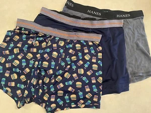 Young Teen Boy Black/gray/blue Boxer Briefs 3 Pck Sz Medium - Picture 1 of 2