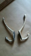 ANTIQUE VINTAGE ORIGINAL CAST IRON  HAT & COAT HOOKS X 2