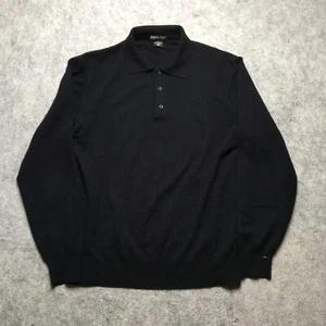 Kirkland Signature 100% Kaschmir Pullover Herren M Navy Blau Kragen Pulli Polo - Bild 1 von 10