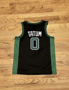 Jayson Tatum #0 Boston Black KID Jersey YOUTH MEDIUM Stitched Jersey