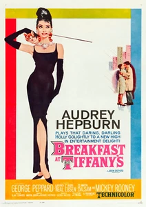 Film/Movie Poster - Audrey Hepburn - Breakfast at Tiffany's - Vintage Reprint A4 - Bild 1 von 1