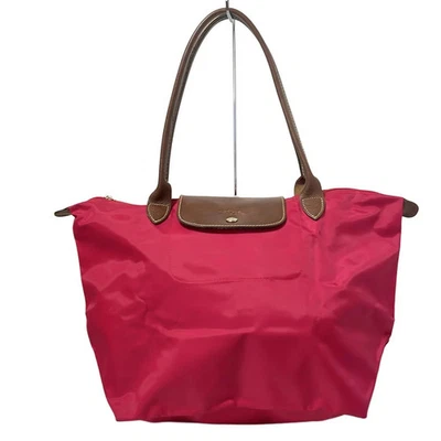 Auténtico LONGCHAMP Le Preage Original 1899089270 Rosa Marrón Oscuro Nylon Cuero - Foto 1 de 4