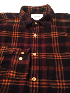 POTRUGUESE FLANNEL Men's Button Front Thick 100% Cotton (SL Long Sleeve Shirt - Picture 1 of 5