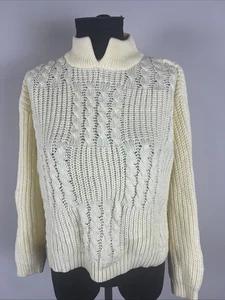 Maglione The American Line maglia grossa giallo medio donna vintage - Foto 1 di 8