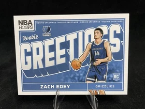 🏀2024-25 Panini NBA Hoops Zach Edey Rookie Greetings #4 + BASE Card Grizzlies🏀 - Picture 1 of 8