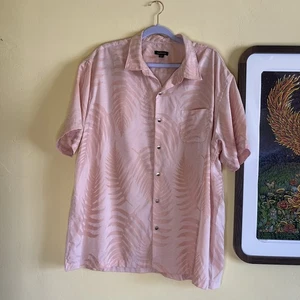 Van Heusen XXL 18-18,5 Herrenhemd rosa Hawaii-Stil Knopfleiste - Bild 1 von 4