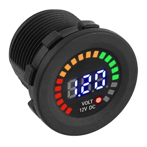 Hot 12 V Motorrad Auto LED Digital Anzeige Voltmeter Spannung Volt Meter Gauge↑ - Bild 1 von 9