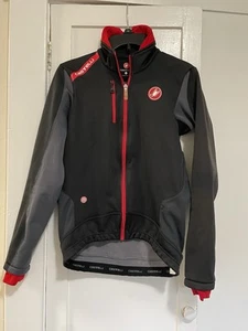 castelli cycling Senza Jacket Black And Red Size Medium - Picture 1 of 15