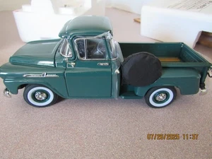 Danbury Mint 58 1958 Chevrolet Apache Stepside Half-Ton Pickup Truck Chevy Green - Picture 1 of 8