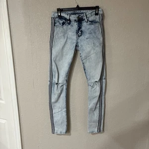 Men's Rue 21 Premium Jeans 28 32 Distressed Slim Straight. -A - Picture 1 of 5