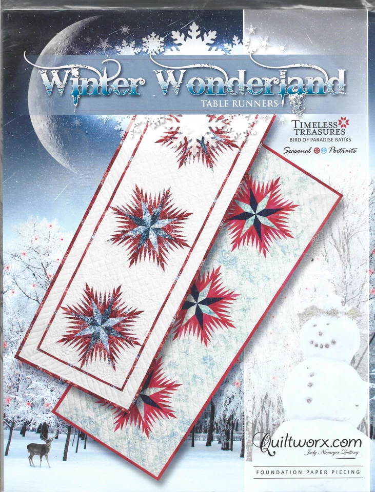 Quilt Pattern-Winter Wonderland Table Runners-Timeless Treasures-17" by 49" - Image 1 of 1